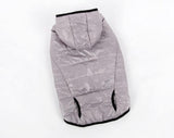 Pet Winter Warm Water Repellent Padded Dog Cloth Gray