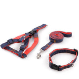 Adjustable Durable Heavy Duty Denim Dog Leash Harness Collar Set